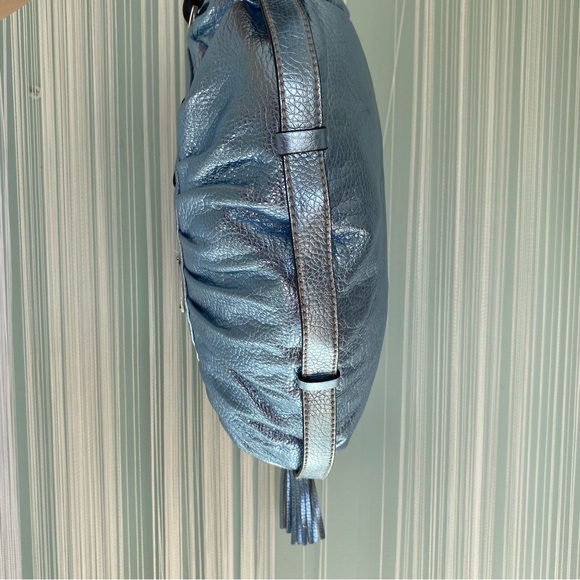 Guess Metallic Blue Tote Bag Size Large - Picture 11 of 17